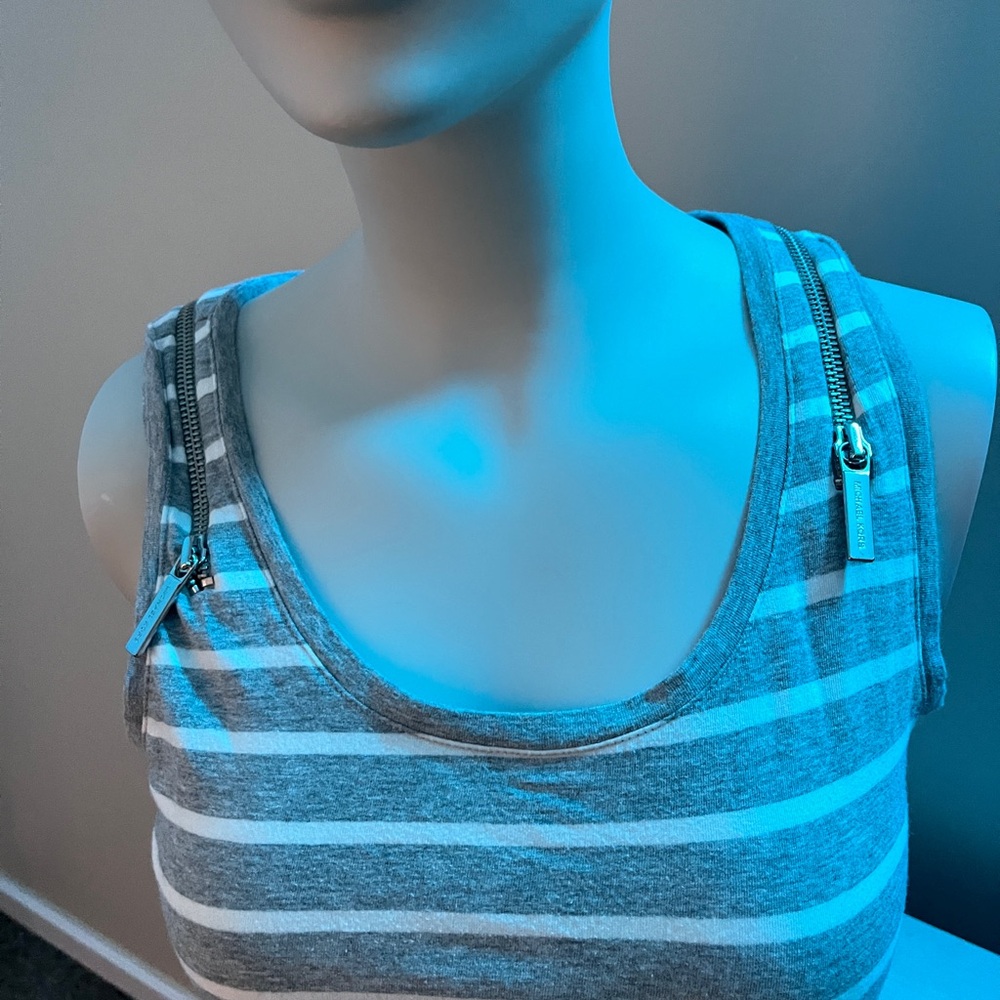 Michael Kors Gray and White Striped Dress/Top